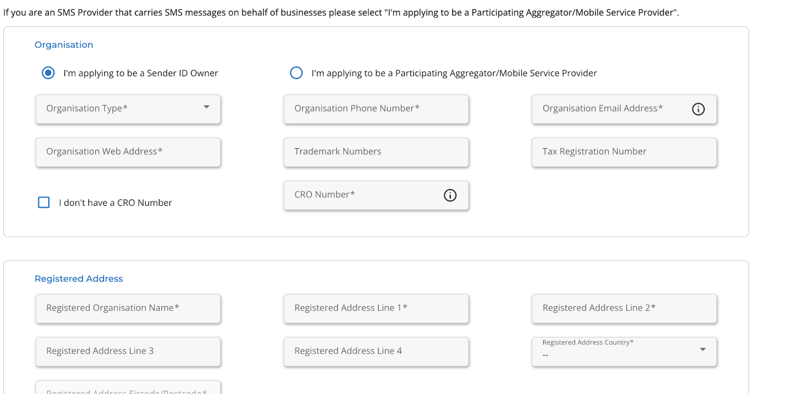 SID Registration process for Ireland – Vonage API Support